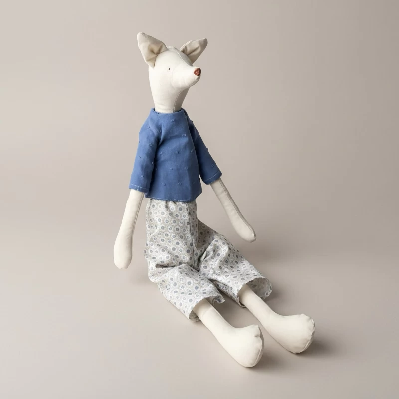 Zorrito - Muñeco de apego artesanal de algodón (50 cm) - Bebés 0+ meses - Foto 3
